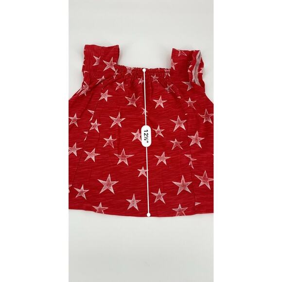 Cat & Jack Girls Red Sleeveless Top Flow Star Print Sz 5T - Picture 2 of 4